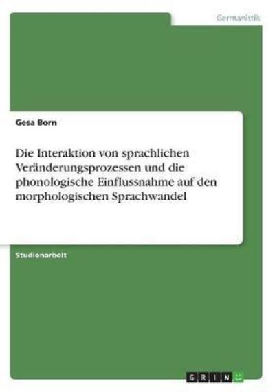 Cover for Born · Die Interaktion von sprachlichen V (Book)