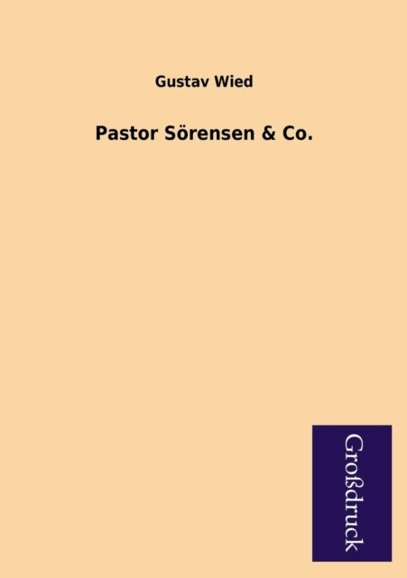 Cover for Gustav Wied · Pastor Sorensen &amp; Co. (Taschenbuch) [German edition] (2013)