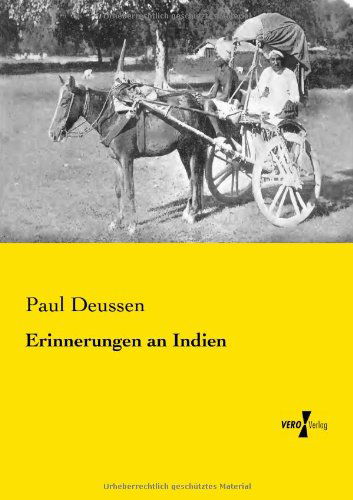 Cover for Paul Deussen · Erinnerungen an Indien (Paperback Book) [German edition] (2019)