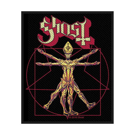 Ghost Standard Woven Patch: The Vitruvian Ghost - Ghost - Merchandise - PHD - 5055339791391 - 19. august 2019