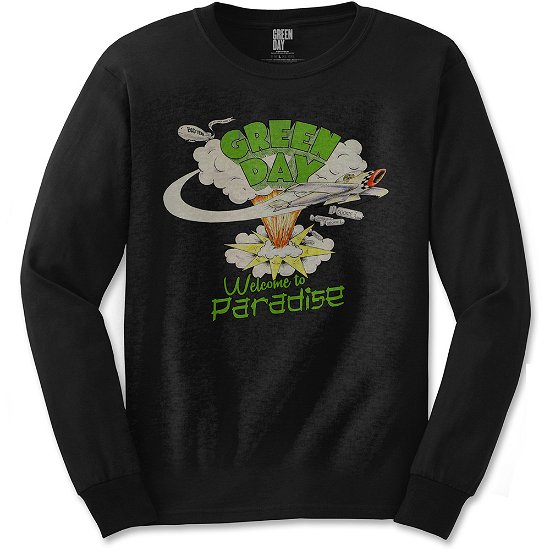 Cover for Green Day · Green Day Unisex Long Sleeved Tee: Welcome to Paradise (TØJ) [size S] [Black - Unisex edition]