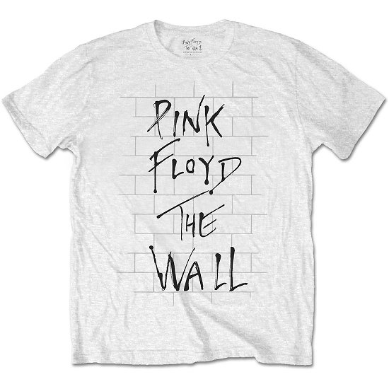 Pink Floyd Unisex Tee: The Wall & Logo - Pink Floyd - Koopwaar - Perryscope - 5056170607391 - 