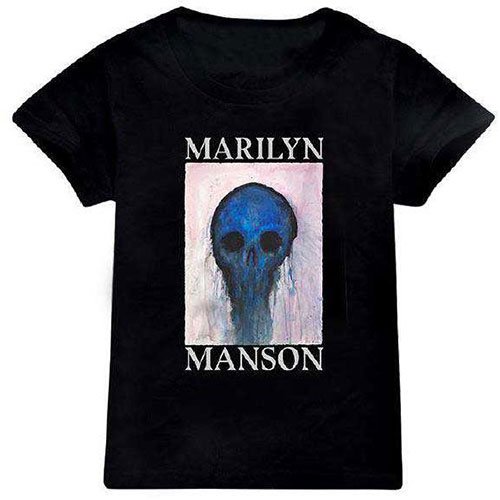 Marilyn Manson · Marilyn Manson Kids T-Shirt: Halloween Painted Hollywood (9-10 Years) (T-shirt) [size 9-10yrs] [Black - Kids edition]