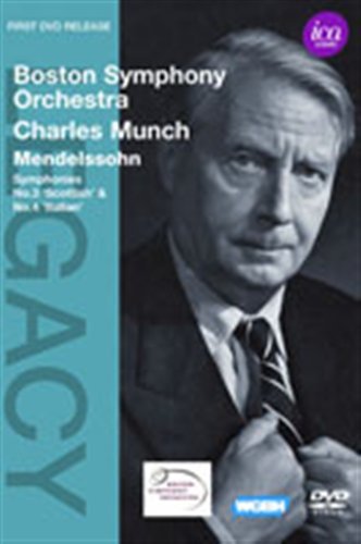 Cover for Munch,Charles / Boston SO · MUNCH: Mendelssohn Symph.3+4 (DVD) (2011)