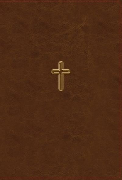 Cover for Zondervan · NASB, Thinline Bible, Giant Print, Leathersoft, Brown, Red Letter, 1995 Text, Thumb Indexed, Comfort Print (Læderbog) (2020)