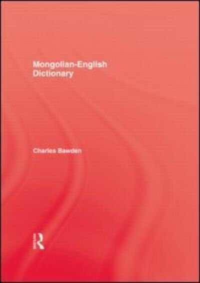 Cover for Bawden · Mongolian English Dictionary (Hardcover Book) (1996)