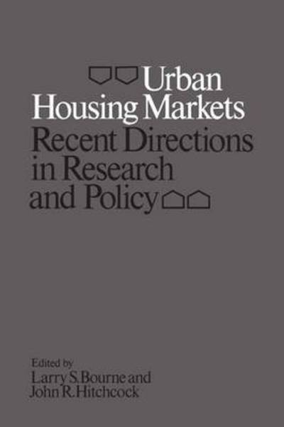 Cover for Larry S. Bourne · Urban Housing Markets (Paperback Book) (1978)