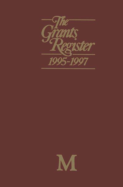 Cover for Lisa Williams · The Grants Register 1995-1997 (Paperback Book) [1st ed. 1994 edition] (1994)