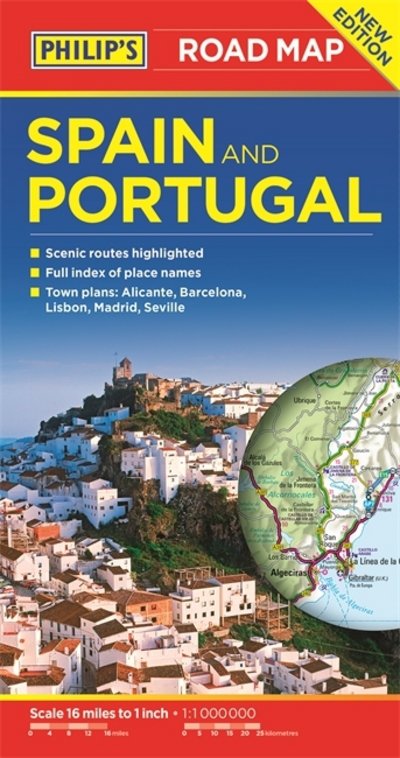 Cover for Philip's Maps · Philip's Spain and Portugal Road Map - Philip's Sheet Maps (Paperback Book) (2018)