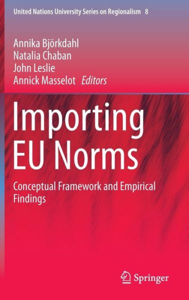 Cover for Annika Bjorkdahl · Importing EU Norms: Conceptual Framework and Empirical Findings - United Nations University Series on Regionalism (Gebundenes Buch) [2015 edition] (2015)