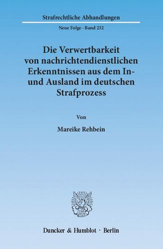 Cover for Rehbein · Die Verwertbarkeit von nachrich (Bok) (2011)