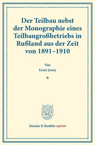 Cover for Jenny · Der Teilbau nebst der Monographie (Book) (2017)