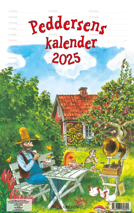 Cover for Sven Nordqvist · Peddersens kalender 2025 (Sewn Spine Book) [1. Painos] (2024)