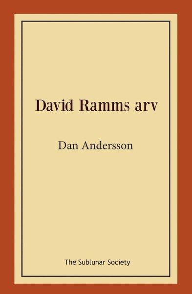 Cover for Dan Andersson · David Ramms arv (Book) (2018)