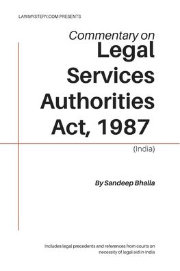 Cover for Sandeep Bhalla · Commentary on Legal Services Authorities Act, 1987 (India) (Paperback Book) (2020)