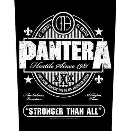 Pantera Back Patch: Hostile Since 1881 Stronger Than All - Pantera - Produtos - PHD - 5055339752392 - 16 de março de 2020
