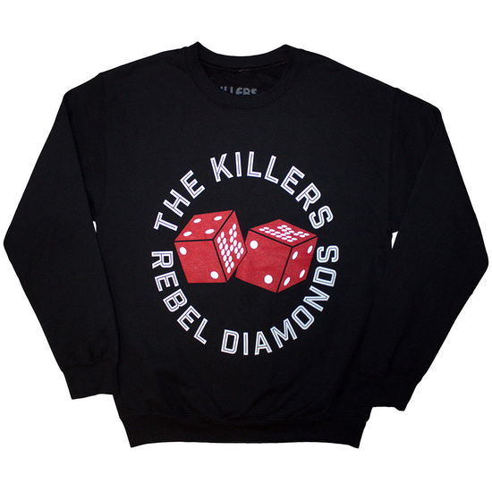 Cover for Killers - The · The Killers Unisex Sweatshirt: Tour '24 Rebel Diamonds Dice (Black) (Ex-Tour) (CLOTHES) [size S] (2024)