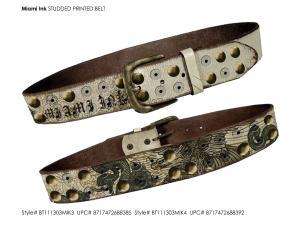 Cover for Miami Ink · Miami Ink Belt Full Print With Studs (MERCH)