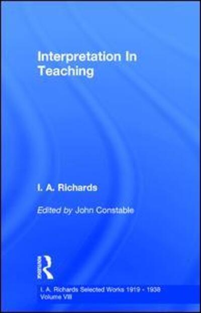 Cover for John Constable · Interpretation In Teaching V 8 (Hardcover Book) (2001)