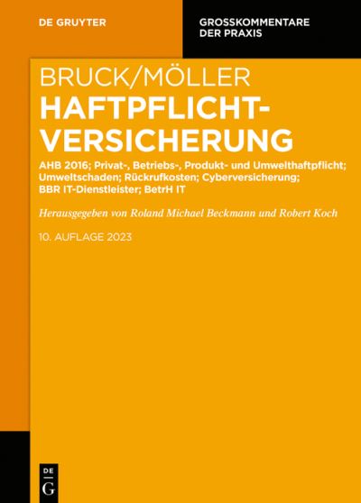 Cover for Ernst Bruck · AHB; Produkthaftpflicht; Umwelt; Cyberversicherung (Book) (2023)