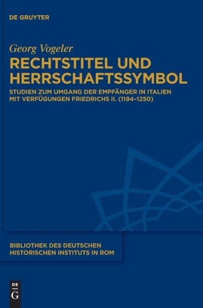 Cover for Vogeler · Rechtstitel und Herrschaftssymb (Bog) (2019)