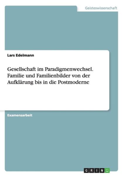 Cover for Edelmann · Gesellschaft im Paradigmenwech (Buch) [German edition] (2015)