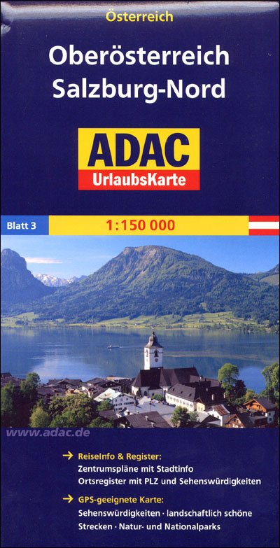 Cover for ADAC Verlag · Österreich Urlaubskarte: Oberösterreich, Salzburg-Nord (Book) (2013)