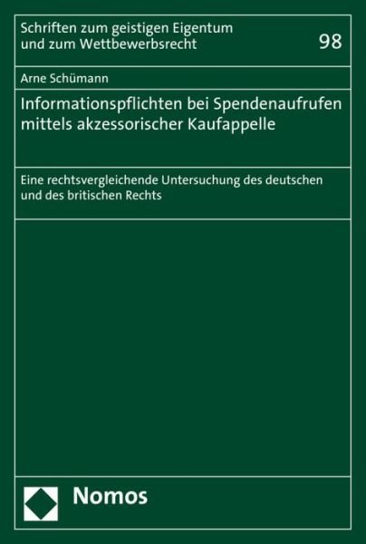 Cover for Schümann · Informationspflichten bei Spen (Bok) (2017)