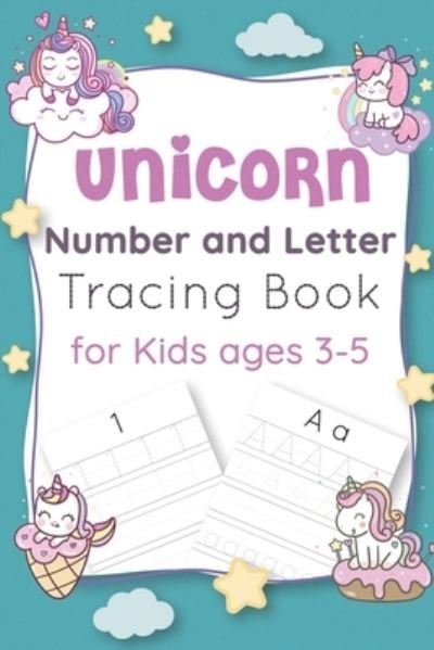 Cover for Abc Amuse · Unicorn Number and Letter Tracing Book for Kids Ages 3-5 (Pocketbok) (2020)