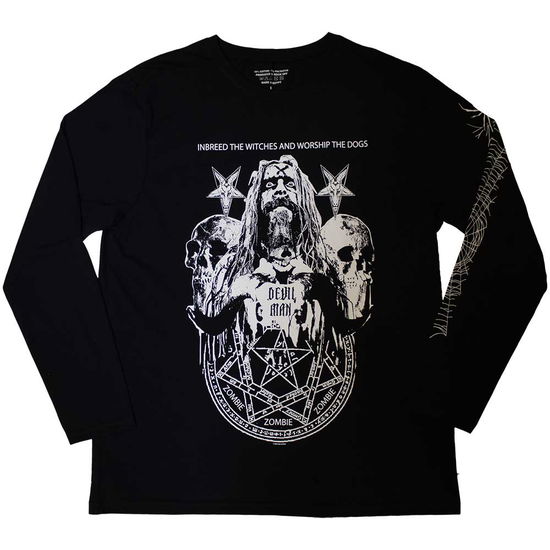 Cover for Rob Zombie · Rob Zombie Unisex Long Sleeve T-Shirt: Devil Man (Black) (Sleeve Print) (CLOTHES)