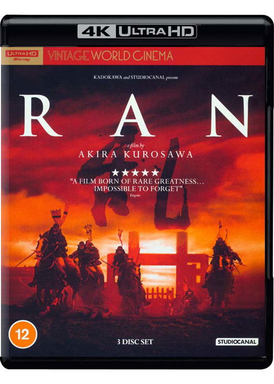 Ran - Ran - Films - Studio Canal (Optimum) - 5055201847393 - 19 juillet 2021