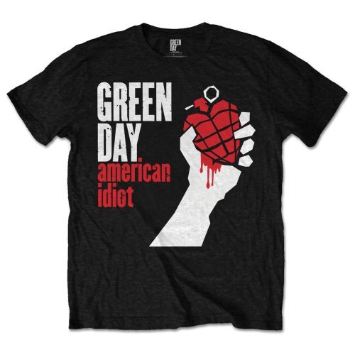 Green Day Unisex T-Shirt: American Idiot - Green Day - Marchandise - Unlicensed - 5055979902393 - 7 mars 2019