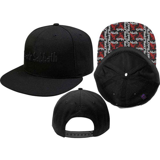 Black Sabbath Unisex Snapback Cap: Logo & Demon - Black Sabbath - Produtos - BRAVADO - 5056170632393 - 10 de setembro de 2018