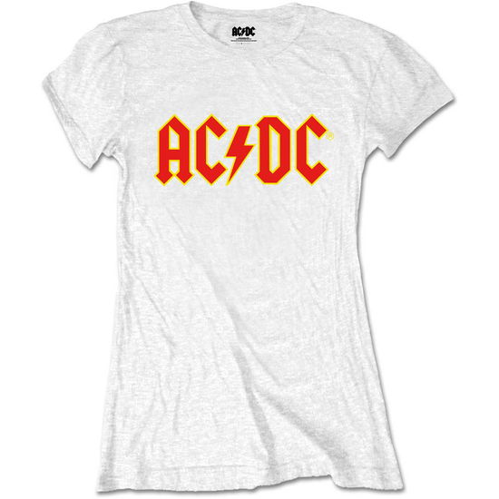 Cover for AC/DC · AC/DC Ladies Retail Pack T-Shirt: Logo (White) (T-shirt) [size S] [White - Ladies edition] (2020)