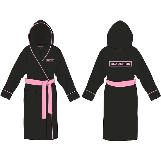 Cover for BlackPink · BlackPink Unisex Bathrobe: Logo (Small - Medium) (CLOTHES) [size M] [Black - Unisex edition]