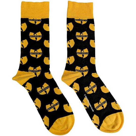 Wu-Tang Clan Unisex Ankle Socks: Logo Repeat (Black) (UK Size 7 - 11) - Wu-Tang Clan - Produtos - - 5056561092393 - 29 de junho de 2023