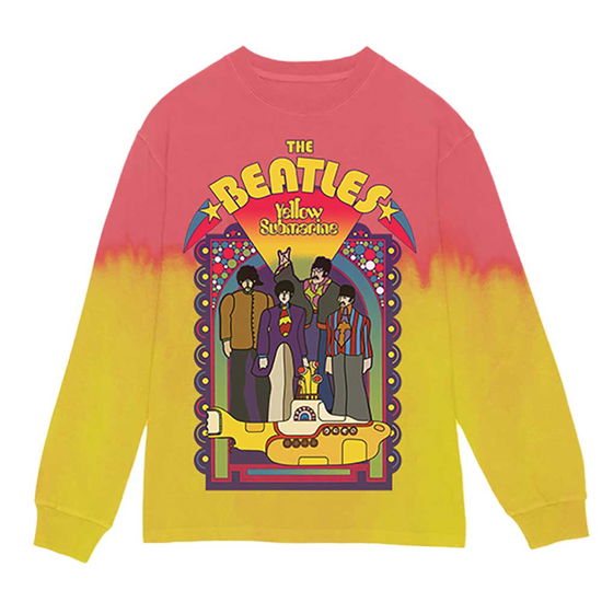 Cover for The Beatles · The Beatles Unisex Long Sleeve T-Shirt: Yellow Submarine Band Frame (Wash Collection) (CLOTHES) [size S] (2024)