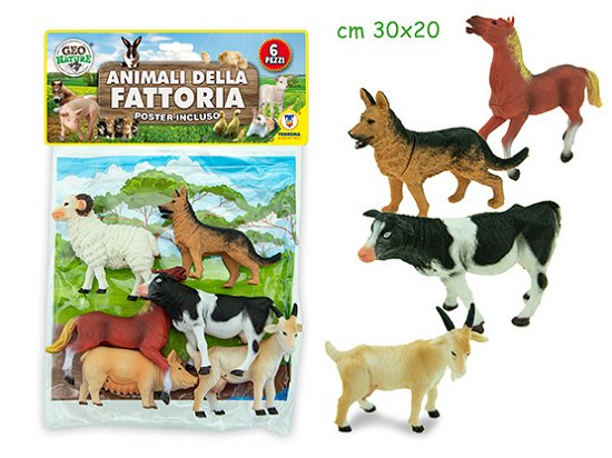 Cover for Teorema: Geo Nature · Animali Della Fattoria 6 Pz Con Mappa - Busta (Toys)