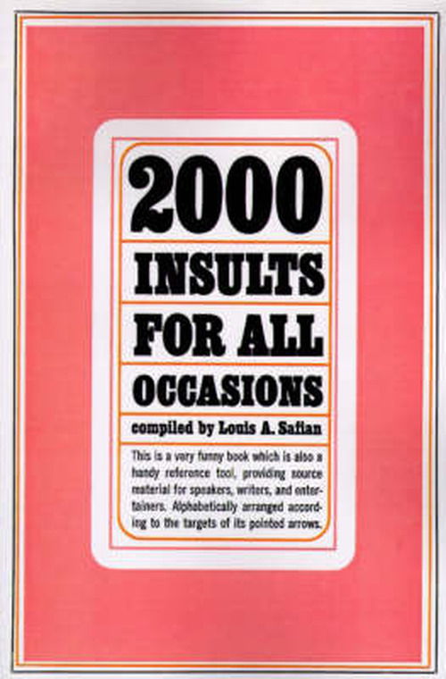 Cover for Louis Safian · 2000 Insults (Hardcover Book) (1964)