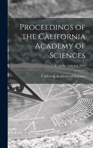 Cover for California Academy of Sciences · Proceedings of the California Academy of Sciences; v. 54 no. 9-21 July 2003 (Innbunden bok) (2021)