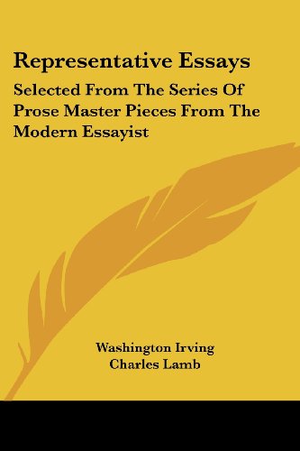 Cover for Thomas De Quincey · Representative Essays: Selected from the Series of Prose Master Pieces from the Modern Essayist (Taschenbuch) (2006)