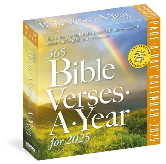 Cover for Workman Calendars · 365 Bible Verses-A-Year Page-A-Day® Calendar 2025: Timeless Words from the Bible to Guide, Comfort, and Inspire (Calendar) (2024)