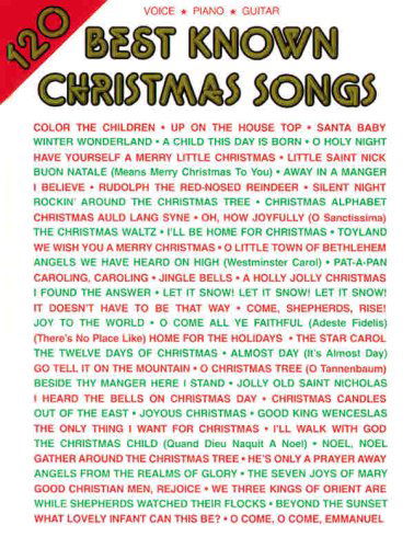 Cover for Alfred Publishing · 120 Best Known Christmas Songs (Sheet music) (1996)