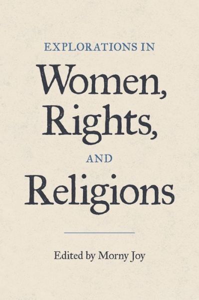 Cover for Morny Joy · Explorations in Women, Rights, and Religions (Paperback Book) (2020)