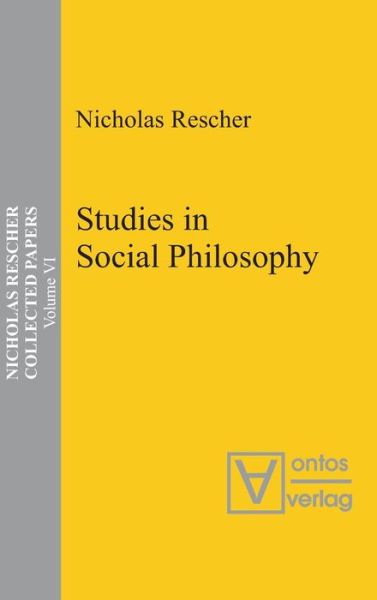 Cover for N. Rescher · Studies in Social Philosophy (Book) (2006)