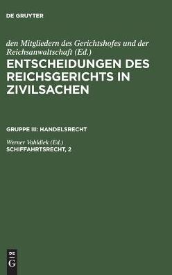 Cover for Werner Vahldiek · Schiffahrtsrecht (Book) (1953)