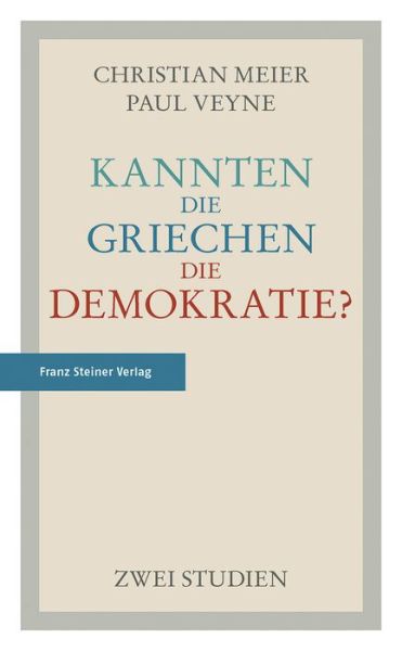 Cover for Meier · Kannten die Griechen die Demokrat (Book) (2015)