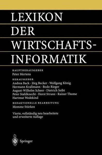 Cover for Andrea Back · Lexikon Der Wirtschaftsinformatik (Paperback Book) [4., Vollst. Neu edition] (2001)