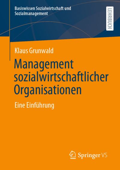 Cover for Grunwald · Management sozialwirtschaftlicher Organisationen (Book) (2022)