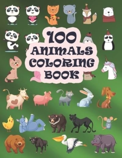 Cover for Sk Books · 100 Animals Coloring Book (Pocketbok) (2021)